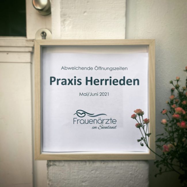 Praxis Herrieden – abweichende Öffnungszeiten