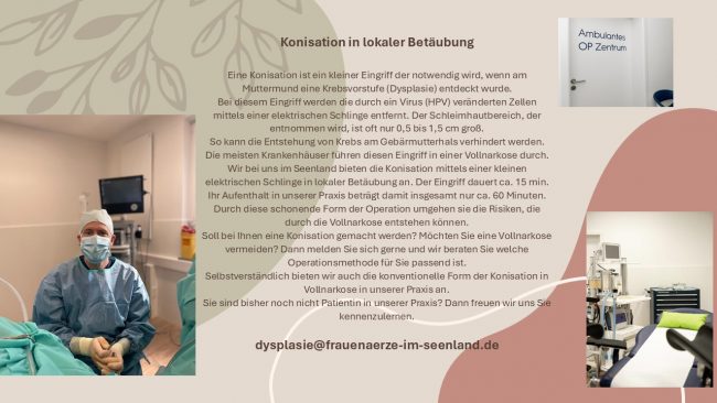 Konisation in lokaler Betäubung