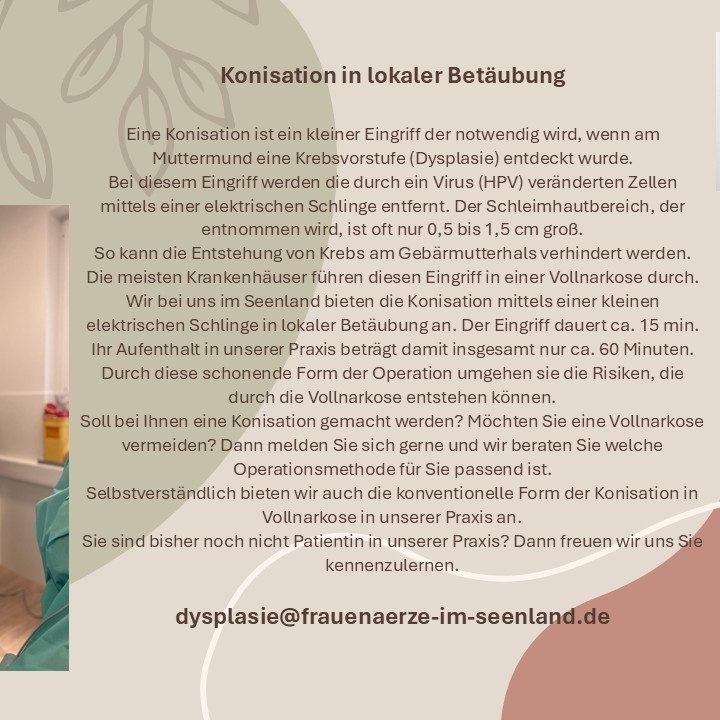 Konisation in lokaler Betäubung